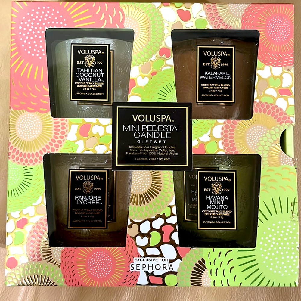 Voluspa Mini Pedestal Candle Gift Set